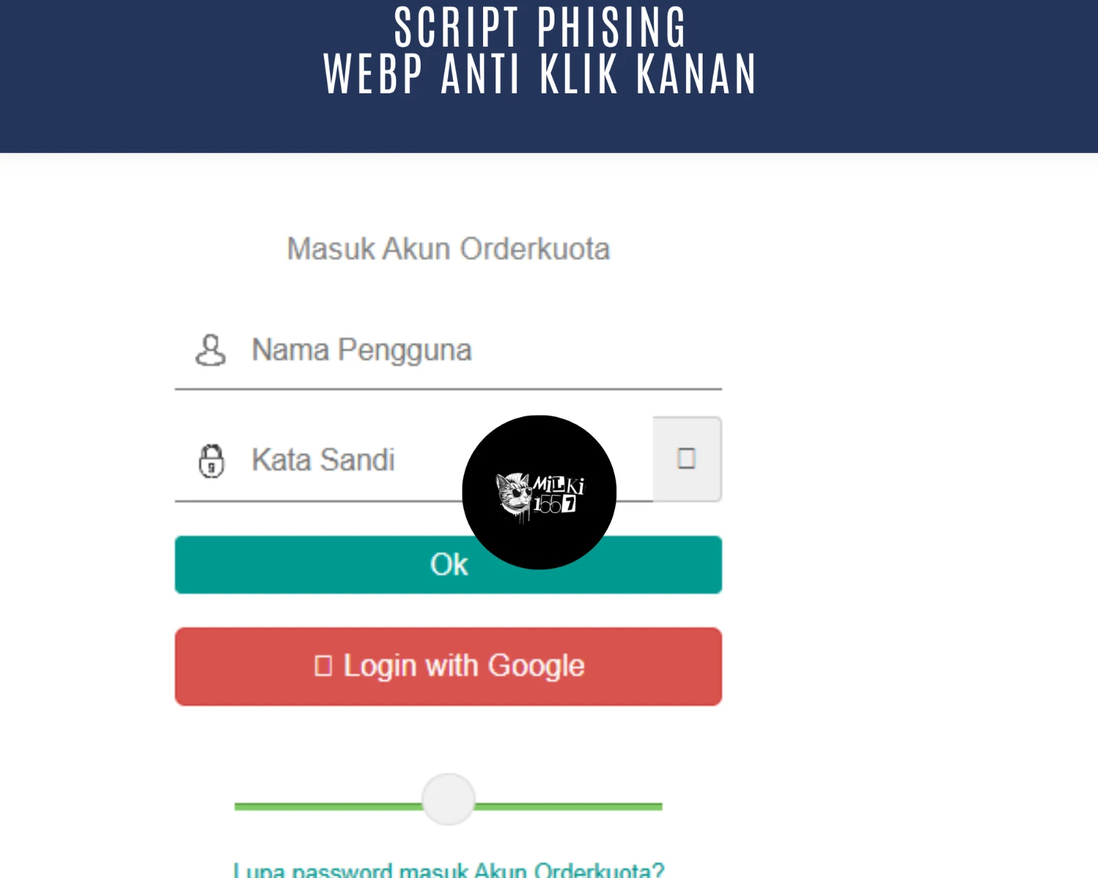 Jasa Pembuatan WebP Bergaransi ( PART 8 ) - Phising Website