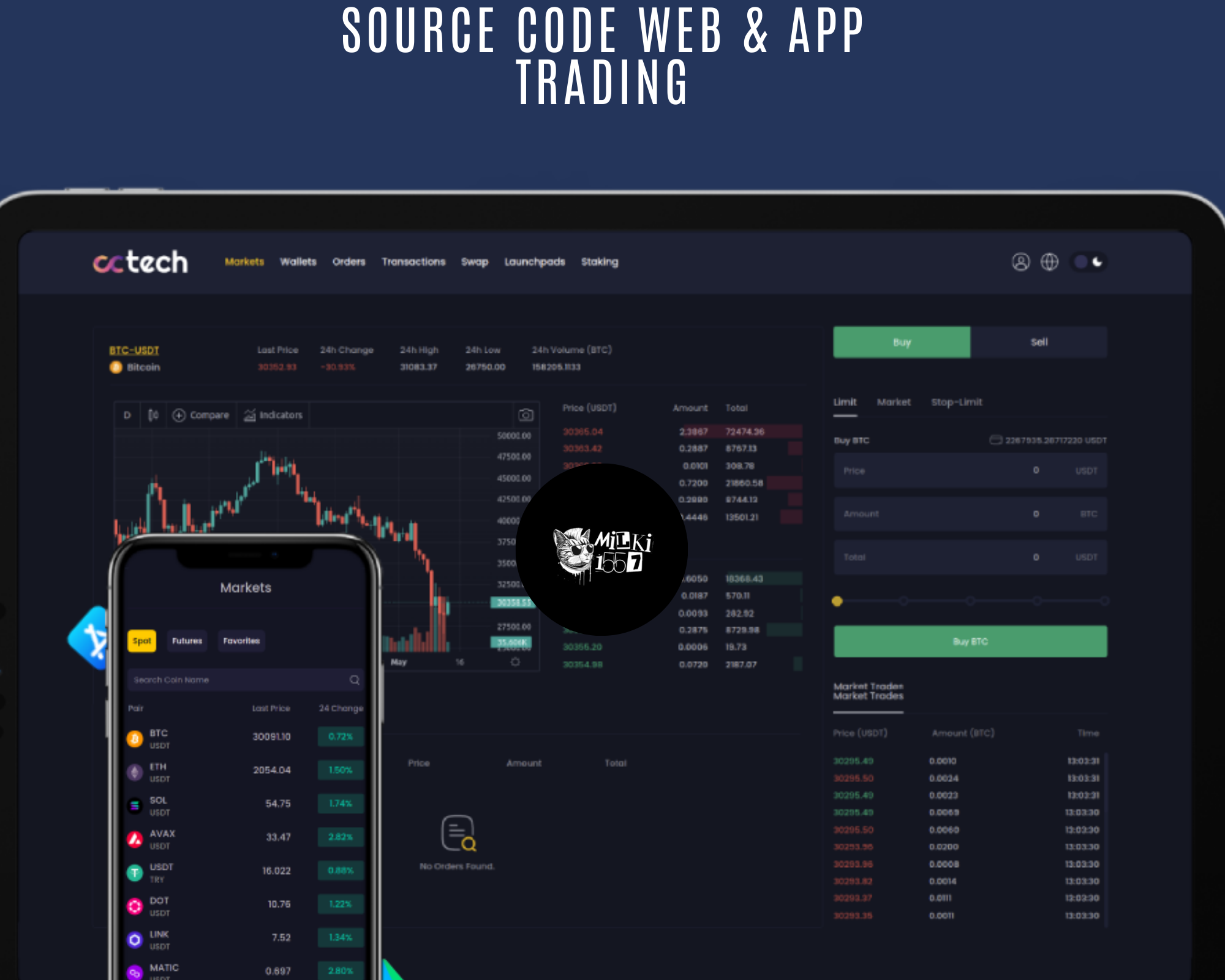 Jasa Pembuatan Website Trading Realtime Market Spot - Trading & Mining