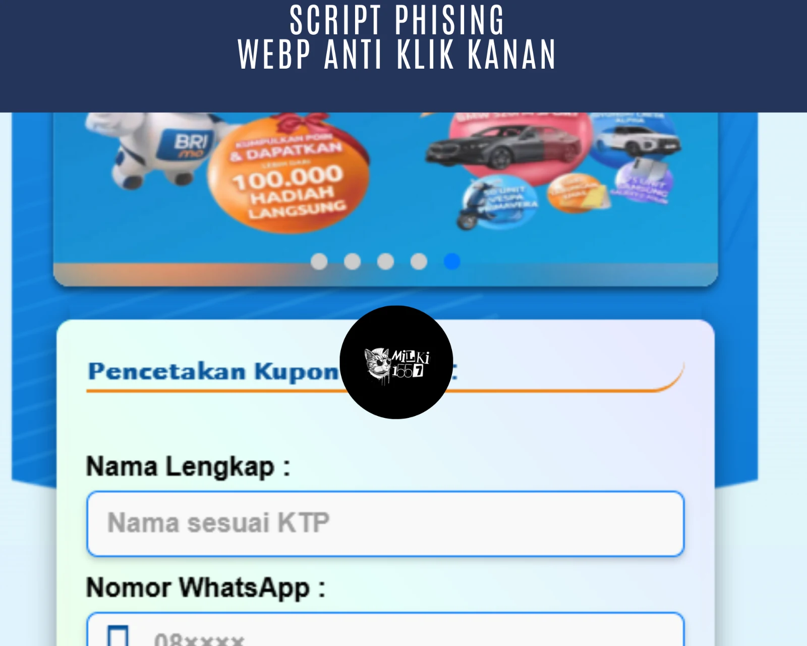 Jasa Pembuatan WebP Bergaransi ( PART 50 ) - Phising Website