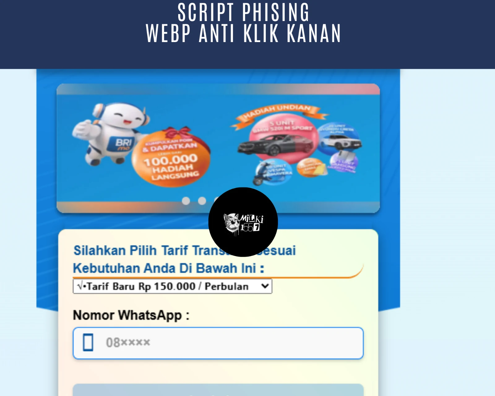 Jasa Pembuatan WebP Bergaransi ( PART 48 ) - Phising Website