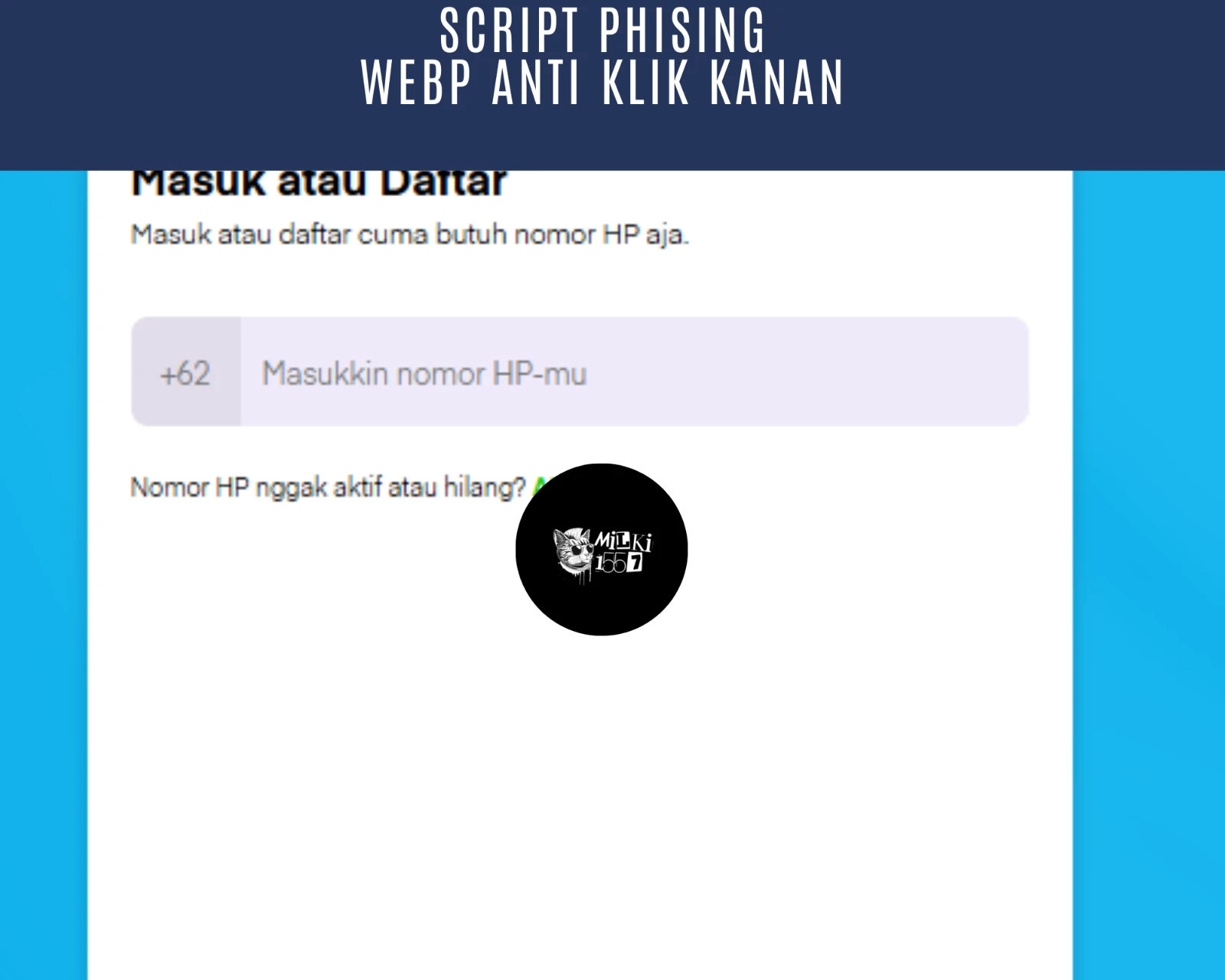 Jasa Pembuatan WebP Bergaransi ( PART 13 ) - Phising Website