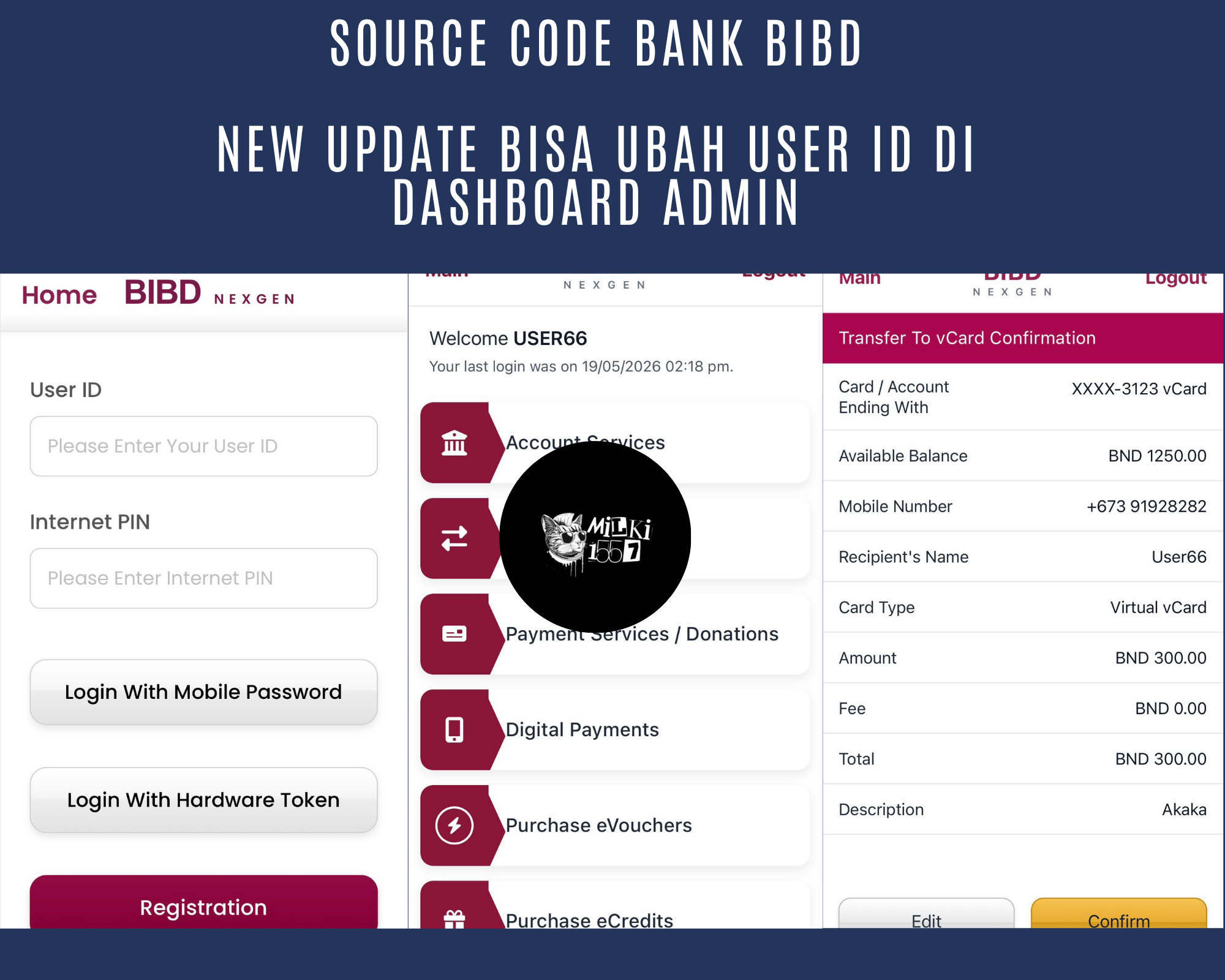 Clone App Bank BIBD - Website Custom