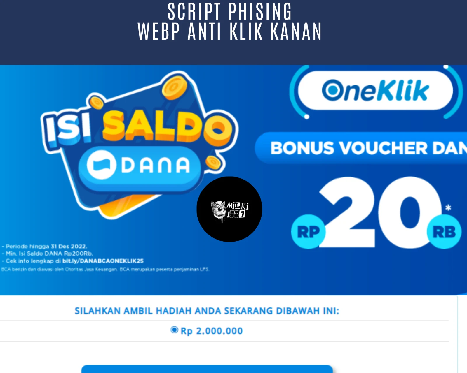 Jasa Pembuatan WebP Bergaransi ( PART 22 ) - Phising Website