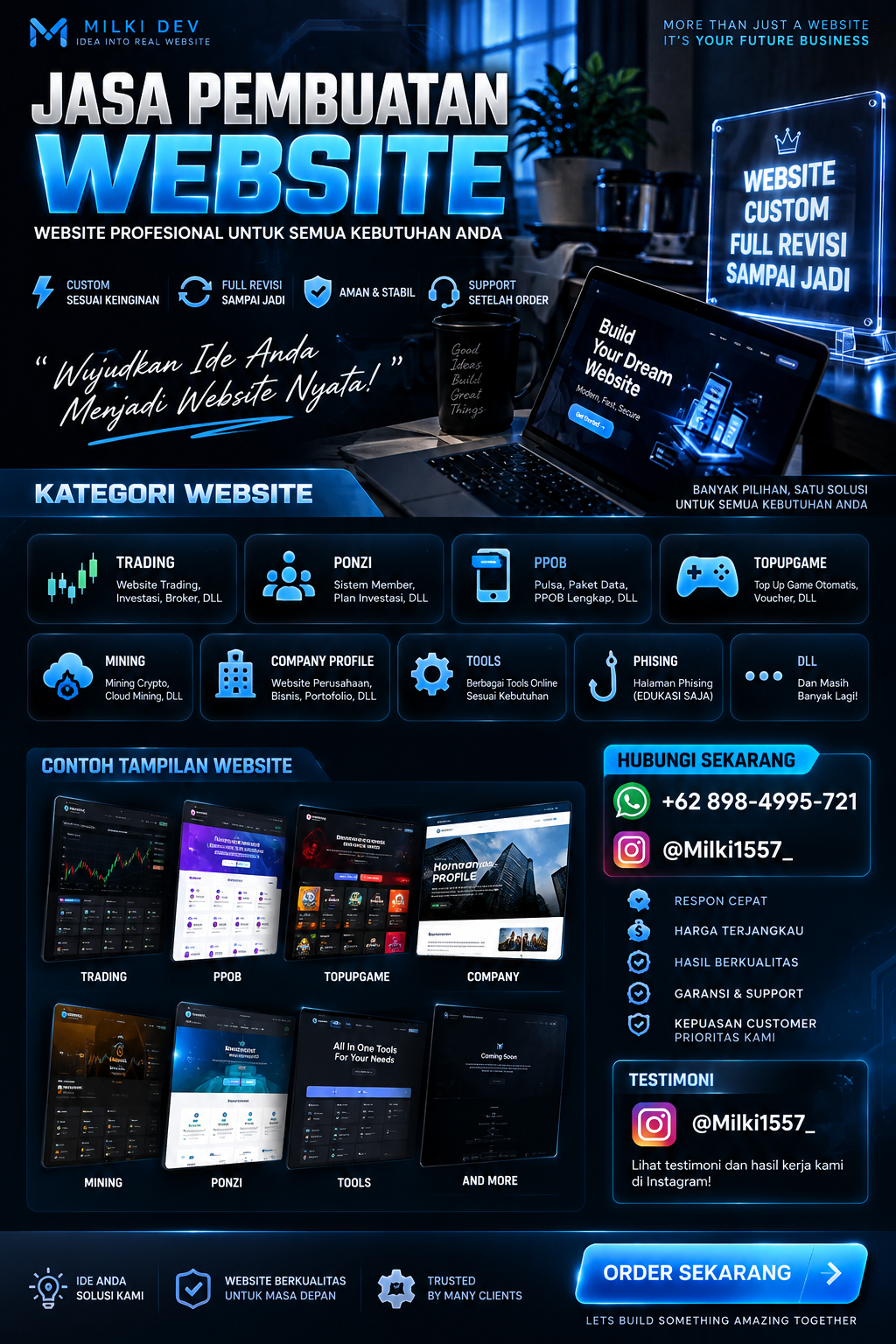 Jasa Website MILKI1557 - jasa pembuatan website dan source code